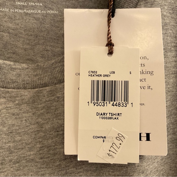 Coach Diary T-Shirt - NWT - Men’s Size Small - Heather Grey - Picture 8 of 12